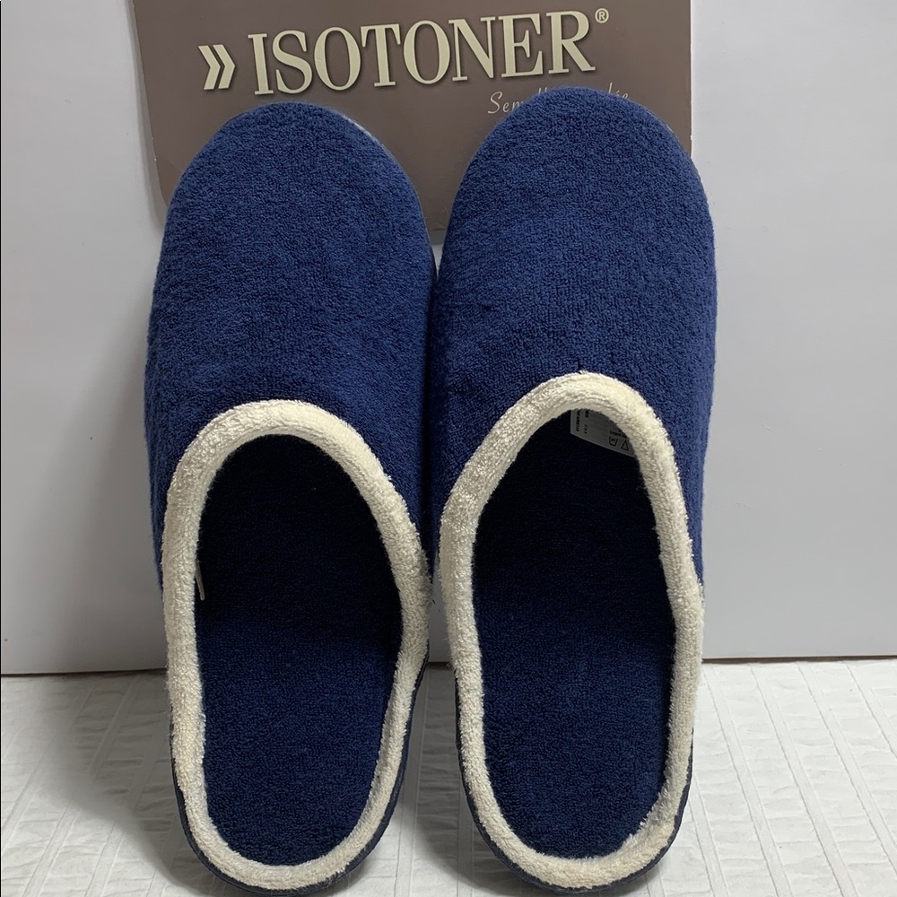 Wom XL Isotoner Sporty Terry Clog Slippers - Indoor/Outdoor Rubber Sole